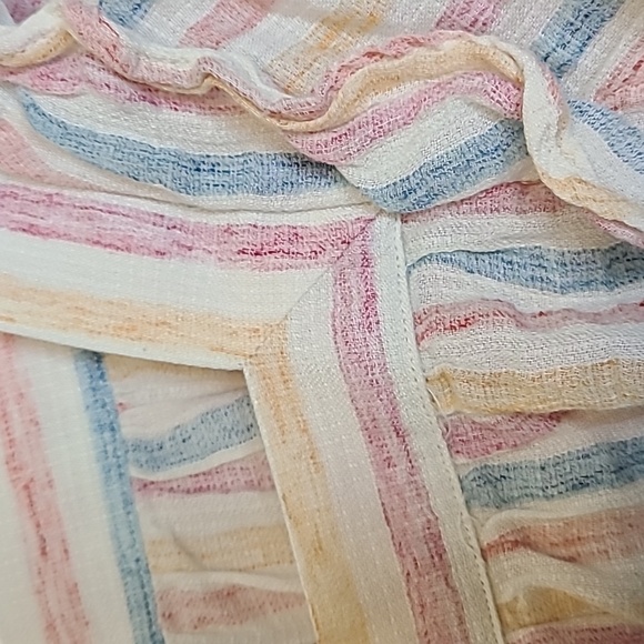 CHAPS square neck striped peasant Blouse - Picture 3 of 6